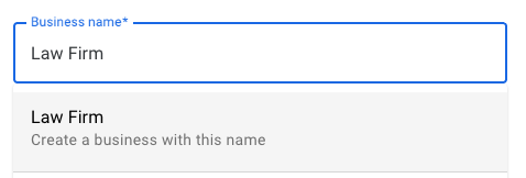 create a business with this name